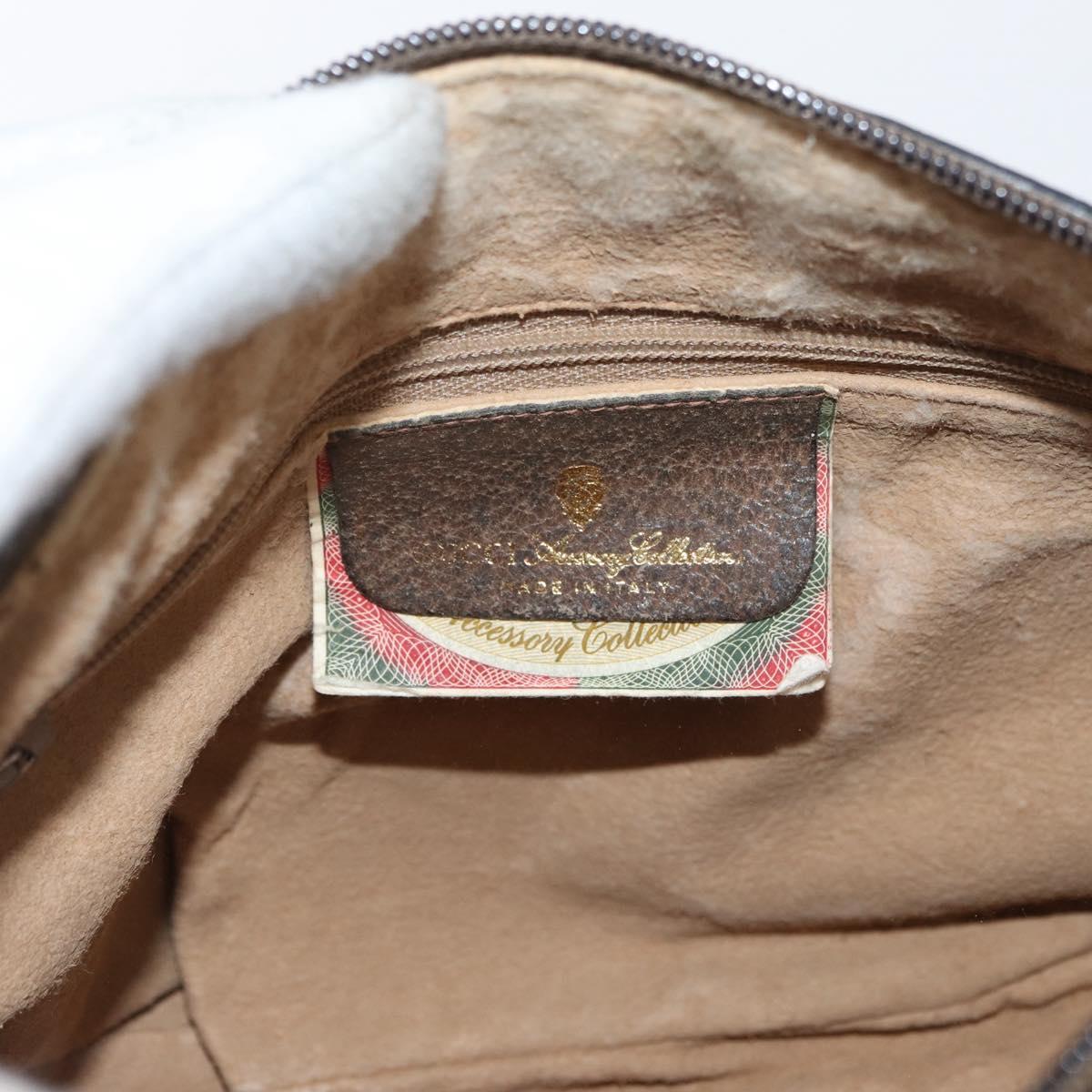 GUCCI GG Supreme Web Sherry Line Bag PVC Beige Gold 89 02 032 Auth 180114