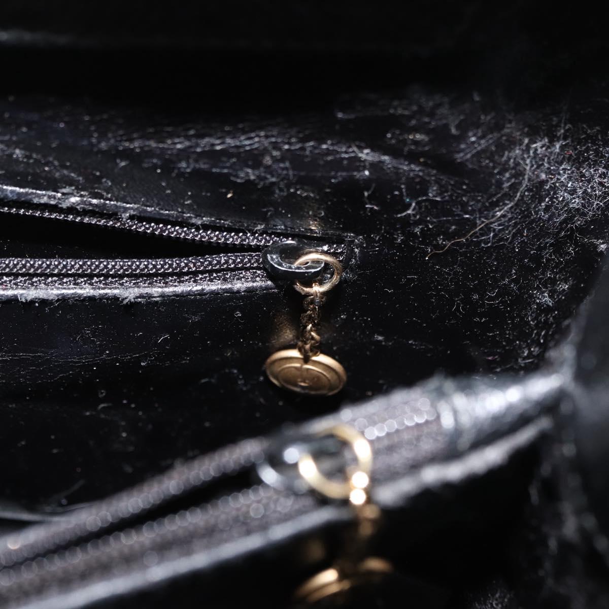 GUCCI Bamboo Tote Bag Leather Black Gold 002 2123 0260 Auth 180121