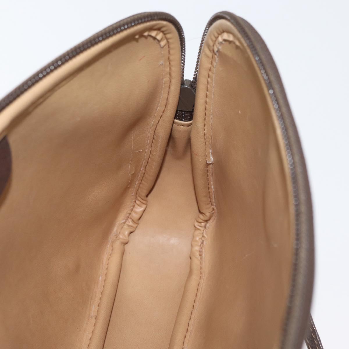 GUCCI GG Supreme Shoulder Bag PVC Beige Gold Auth 180129