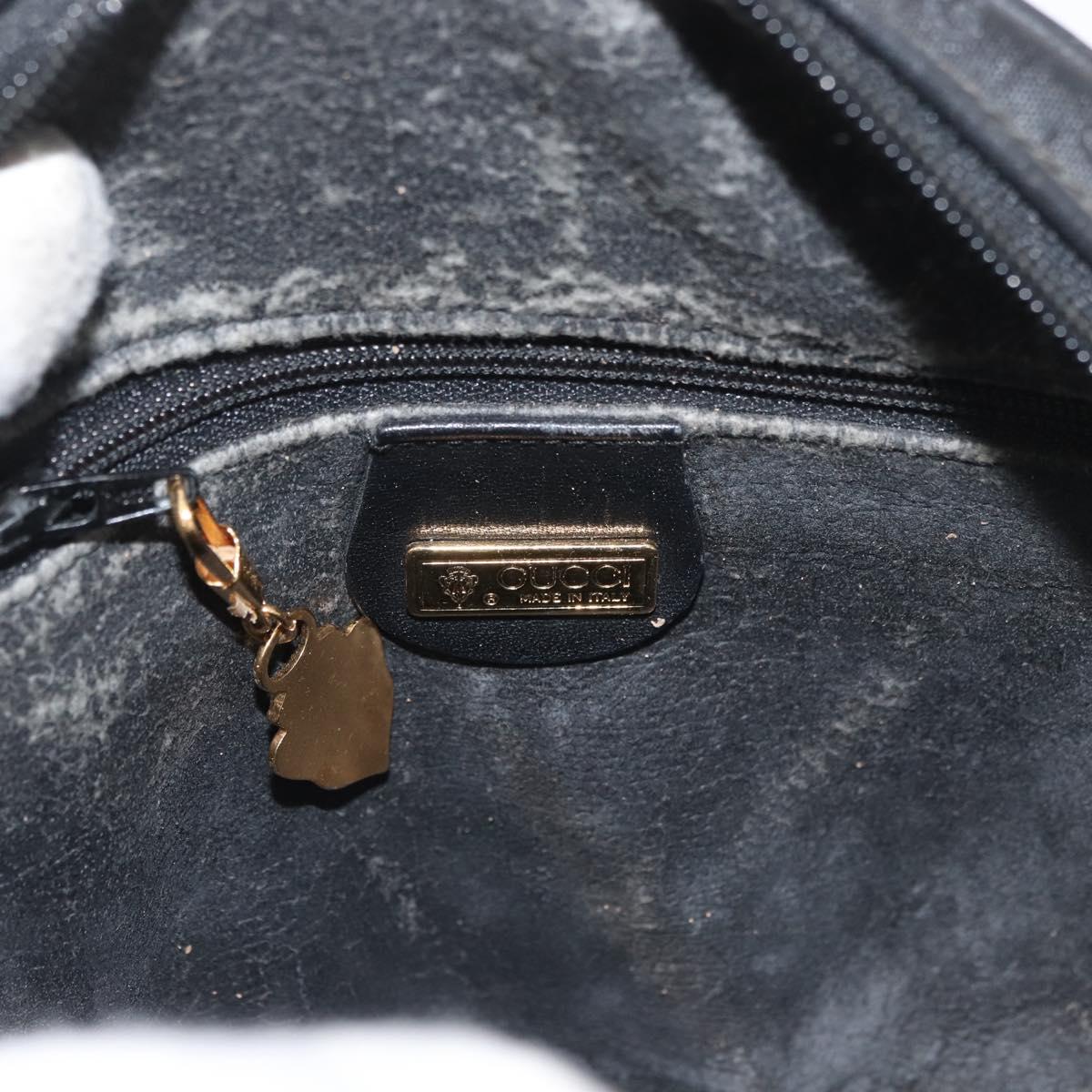 GUCCI Micro GG Supreme Shoulder Bag PVC Black Gold 007 115 0088 Auth 180140