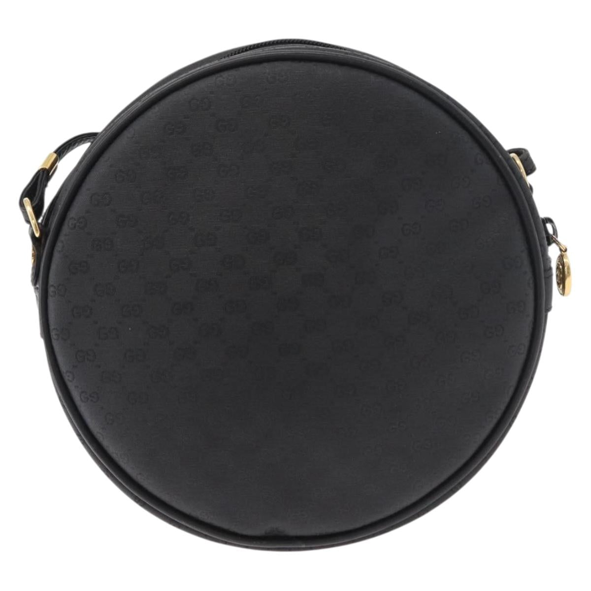 GUCCI Micro GG Supreme Shoulder Bag PVC Black Gold 007 115 0088 Auth 180140