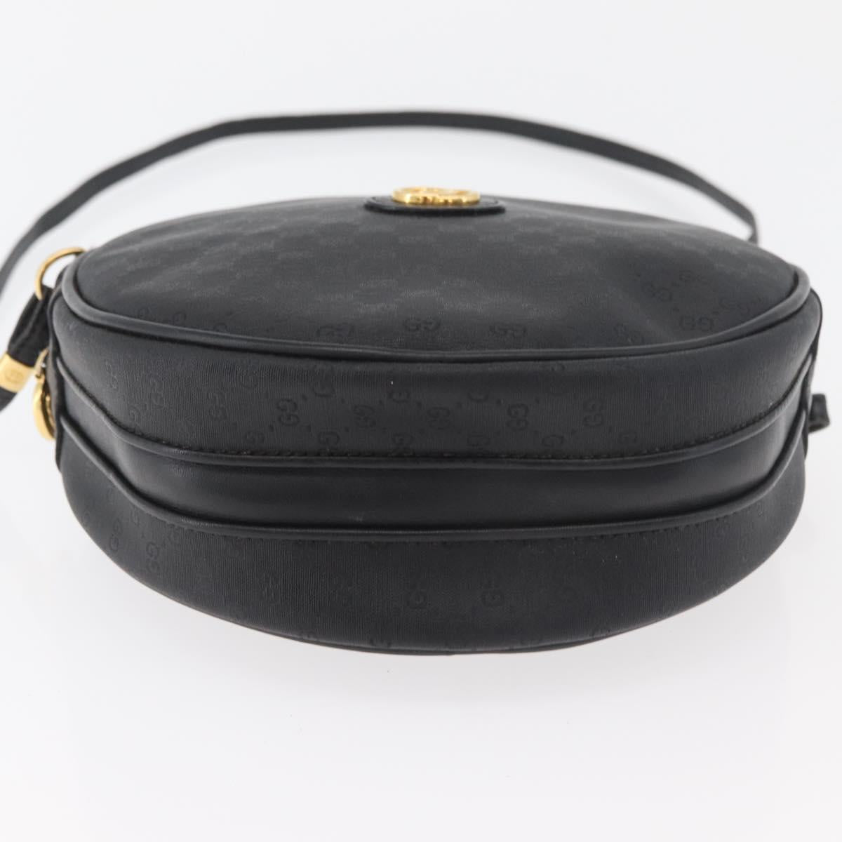 GUCCI Micro GG Supreme Shoulder Bag PVC Black Gold 007 115 0088 Auth 180140
