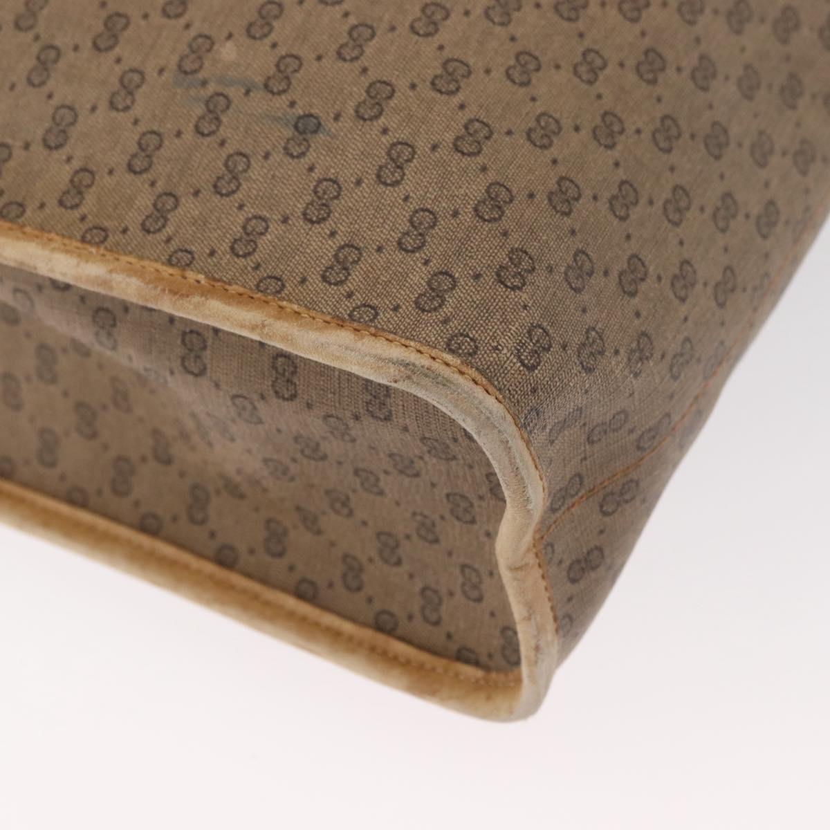 GUCCI Micro GG Supreme Tote Bag PVC 2way Beige Gold 002 904 0556 Auth 180147