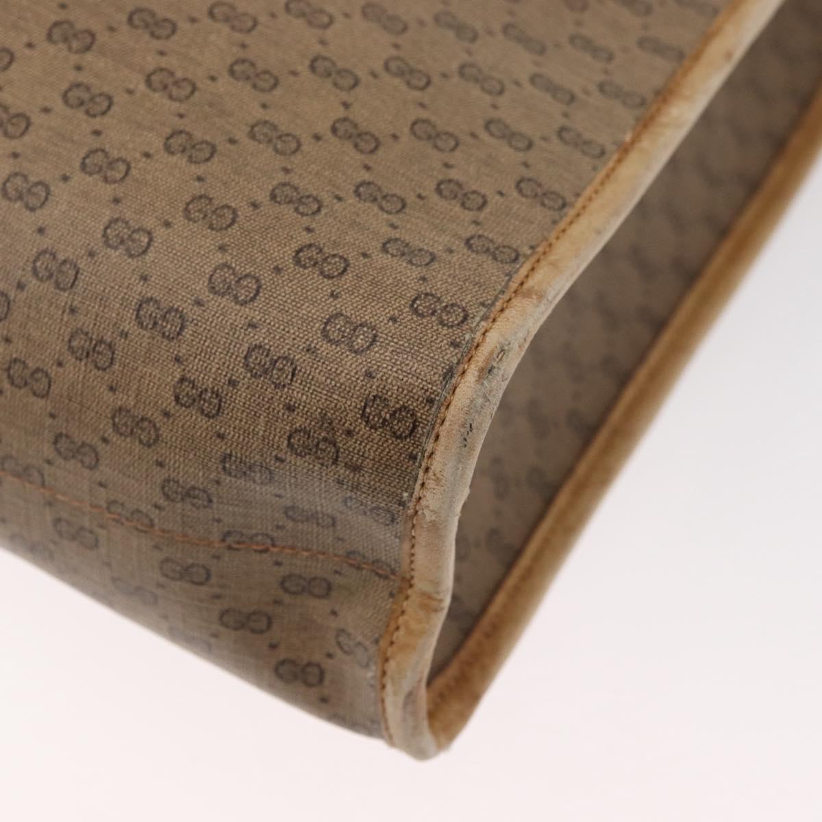 GUCCI Micro GG Supreme Tote Bag PVC 2way Beige Gold 002 904 0556 Auth 180147