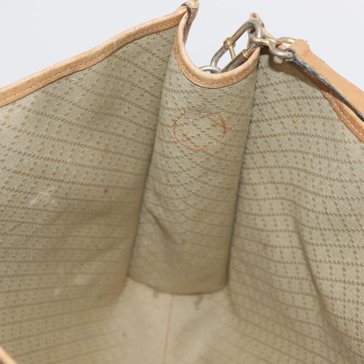 GUCCI Micro GG Supreme Tote Bag PVC 2way Beige Gold 002 904 0556 Auth 180147