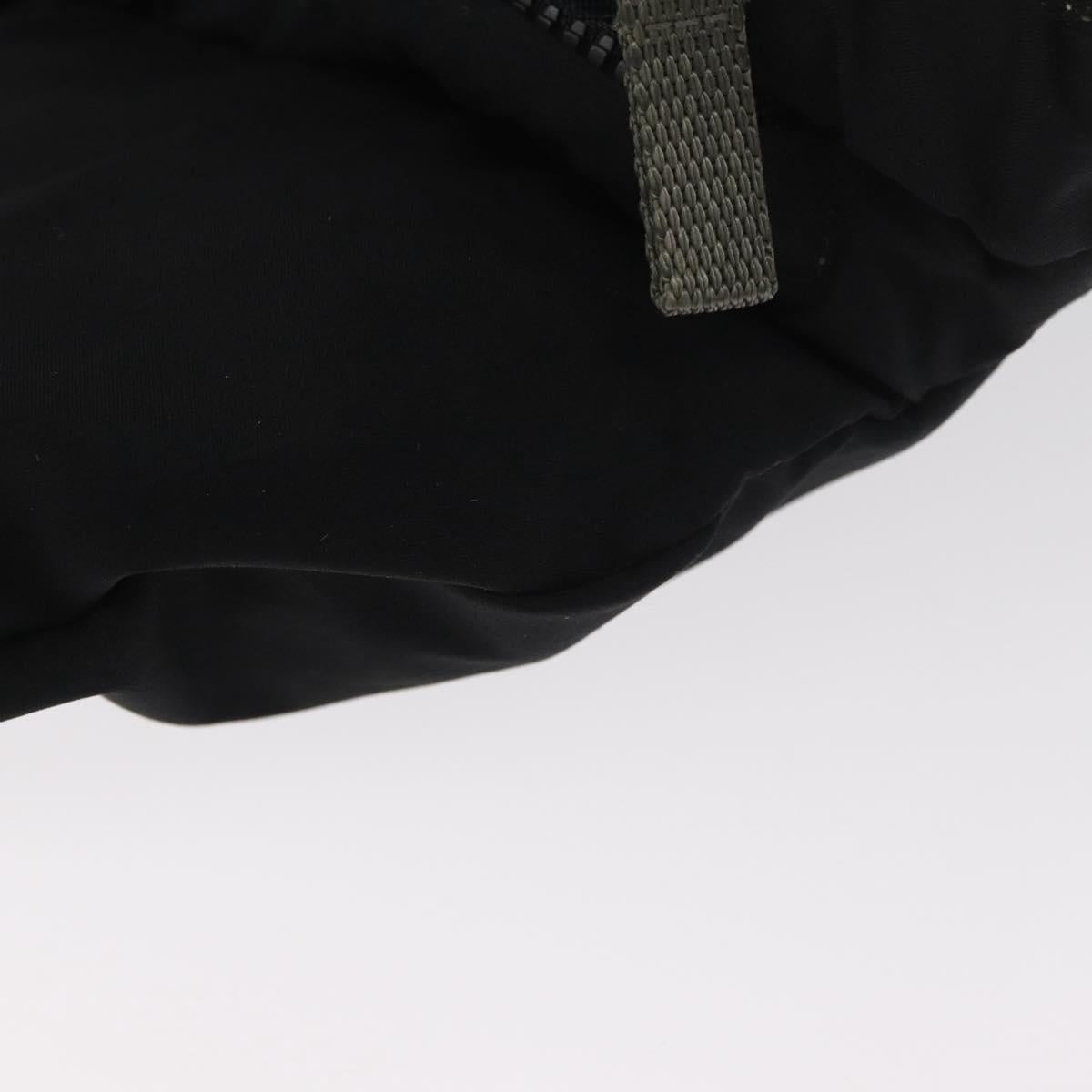 PRADA Sports Waist bag Nylon Black Silver Auth 180159A