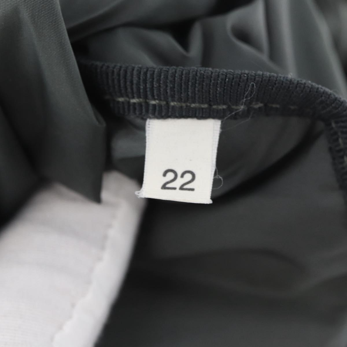 PRADA Sports Waist bag Nylon Black Silver Auth 180159A