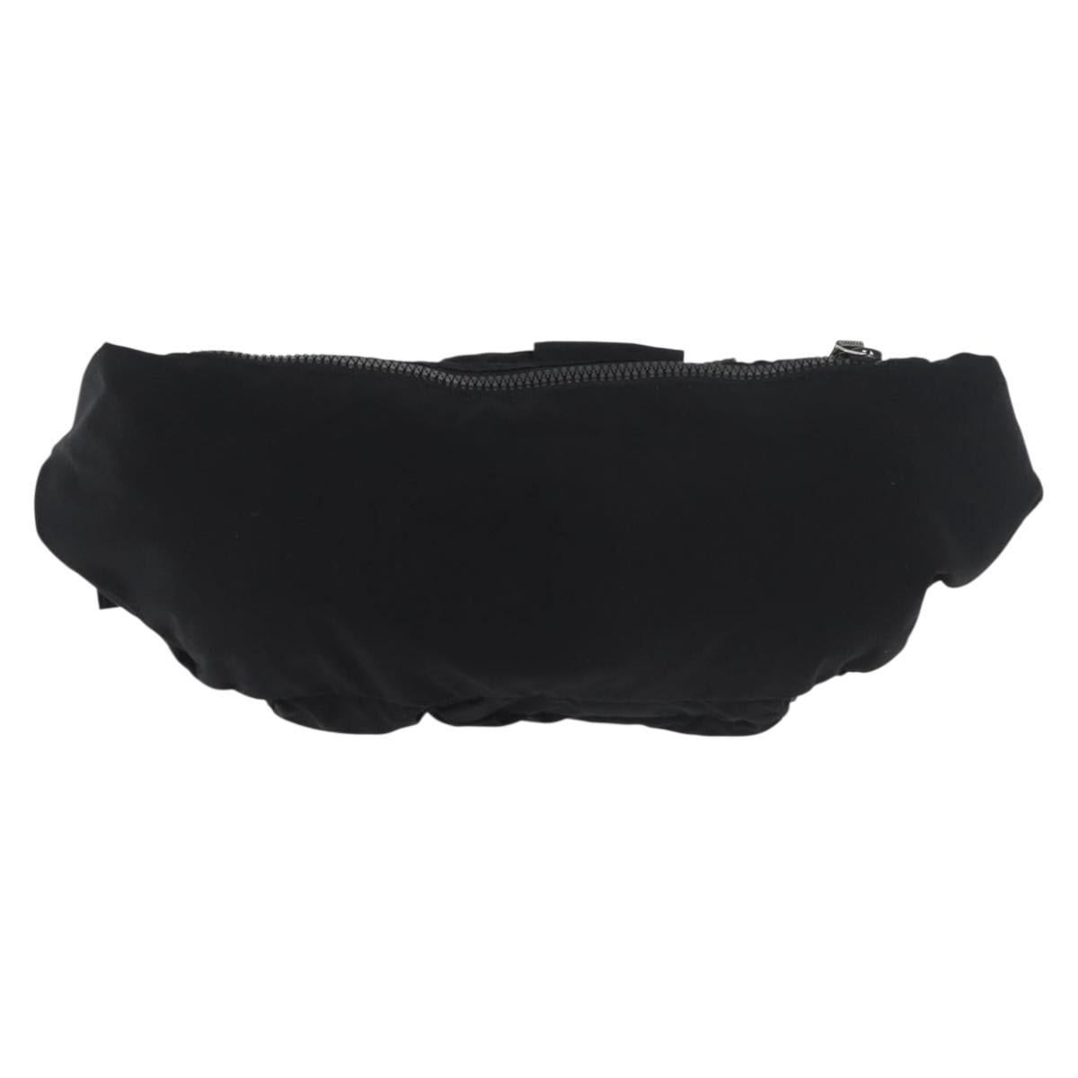 PRADA Sports Waist bag Nylon Black Silver Auth 180159A