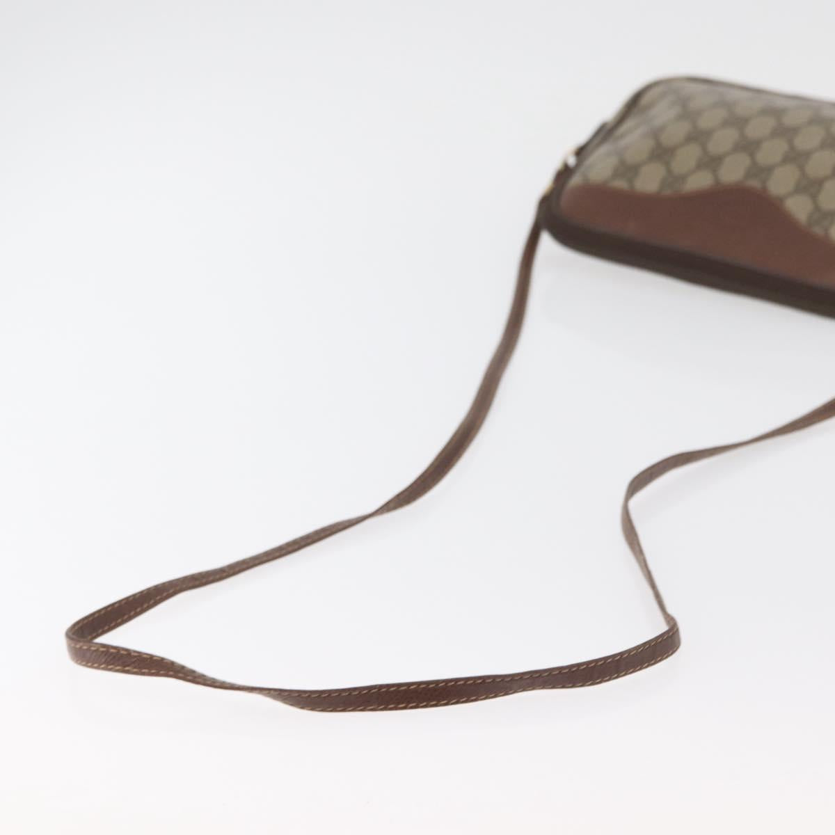 GUCCI GG Supreme Shoulder Bag PVC Beige Gold Auth 180164