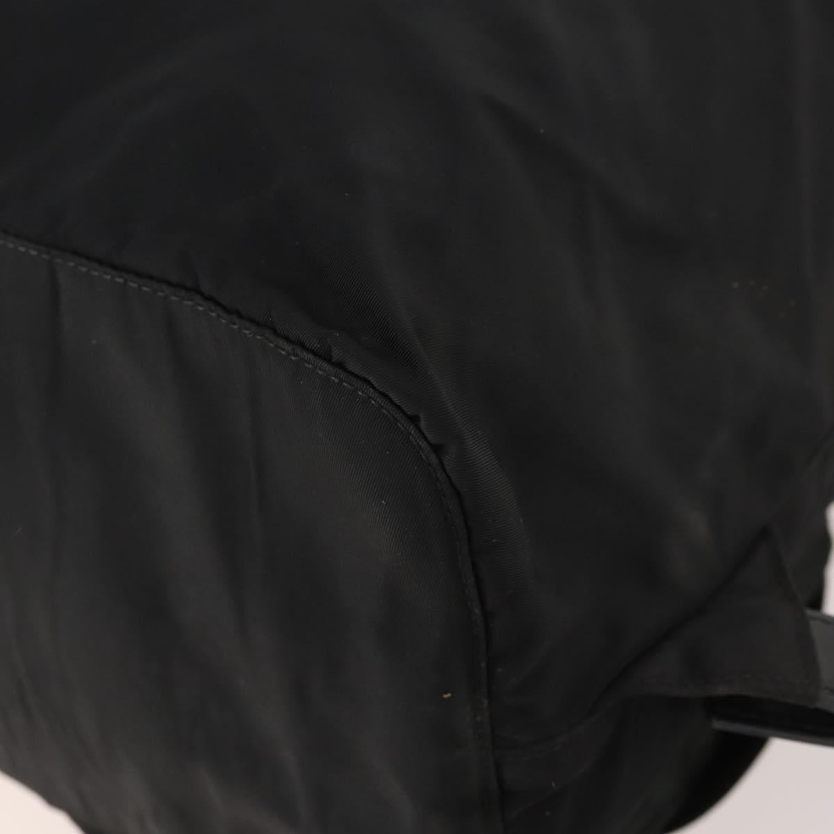 PRADA Backpack Nylon Black Silver Auth 180173