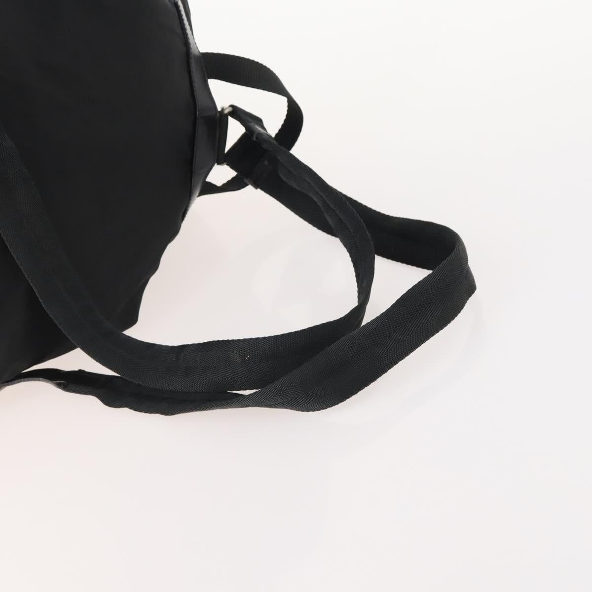 PRADA Backpack Nylon Black Silver Auth 180173