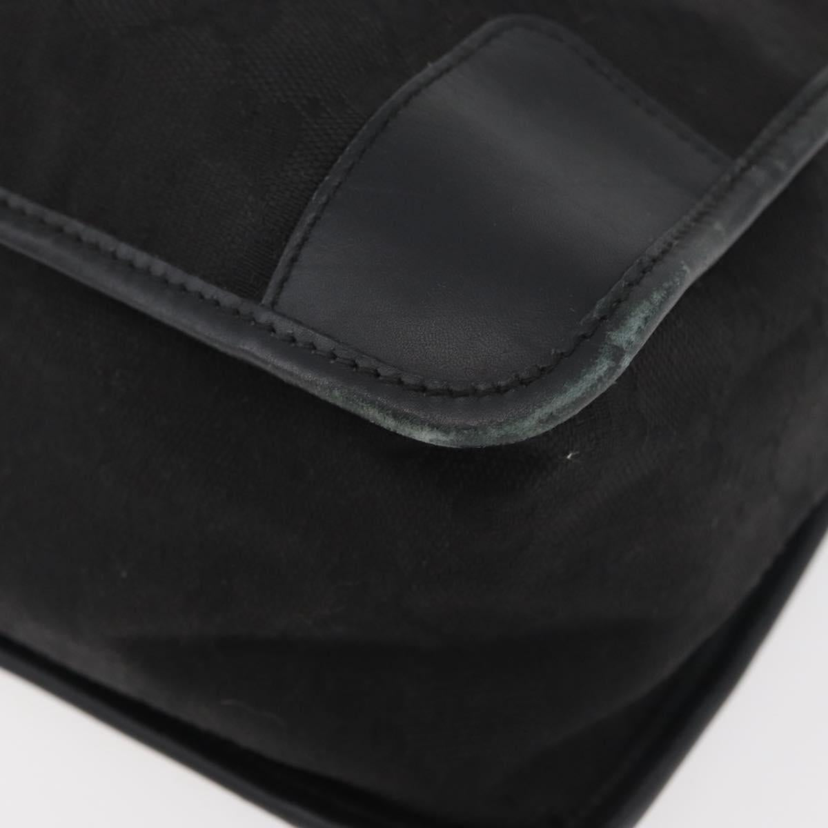 GUCCI GG Canvas Hand Bag Black Gold 000 0855 Auth 180179