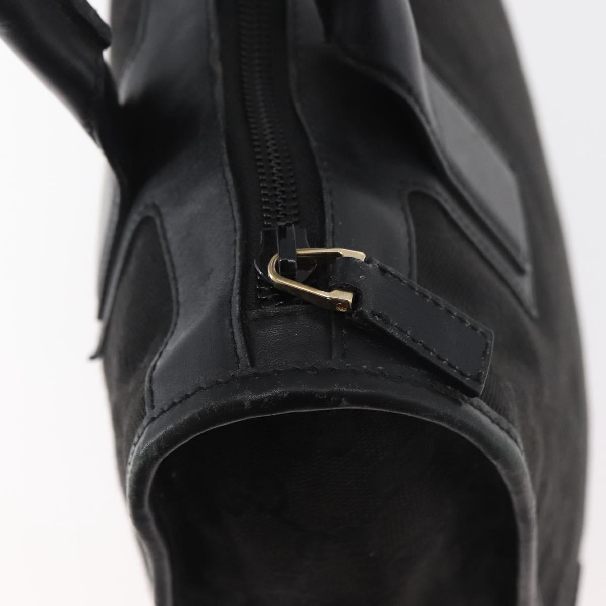 GUCCI GG Canvas Hand Bag Black Gold 000 0855 Auth 180179