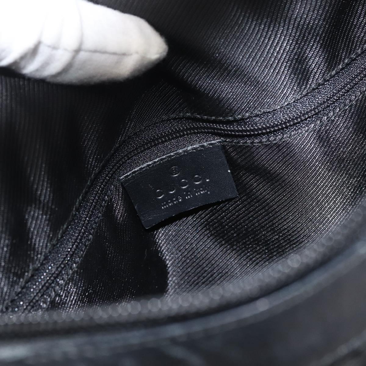 GUCCI GG Canvas Hand Bag Black Gold 000 0855 Auth 180179