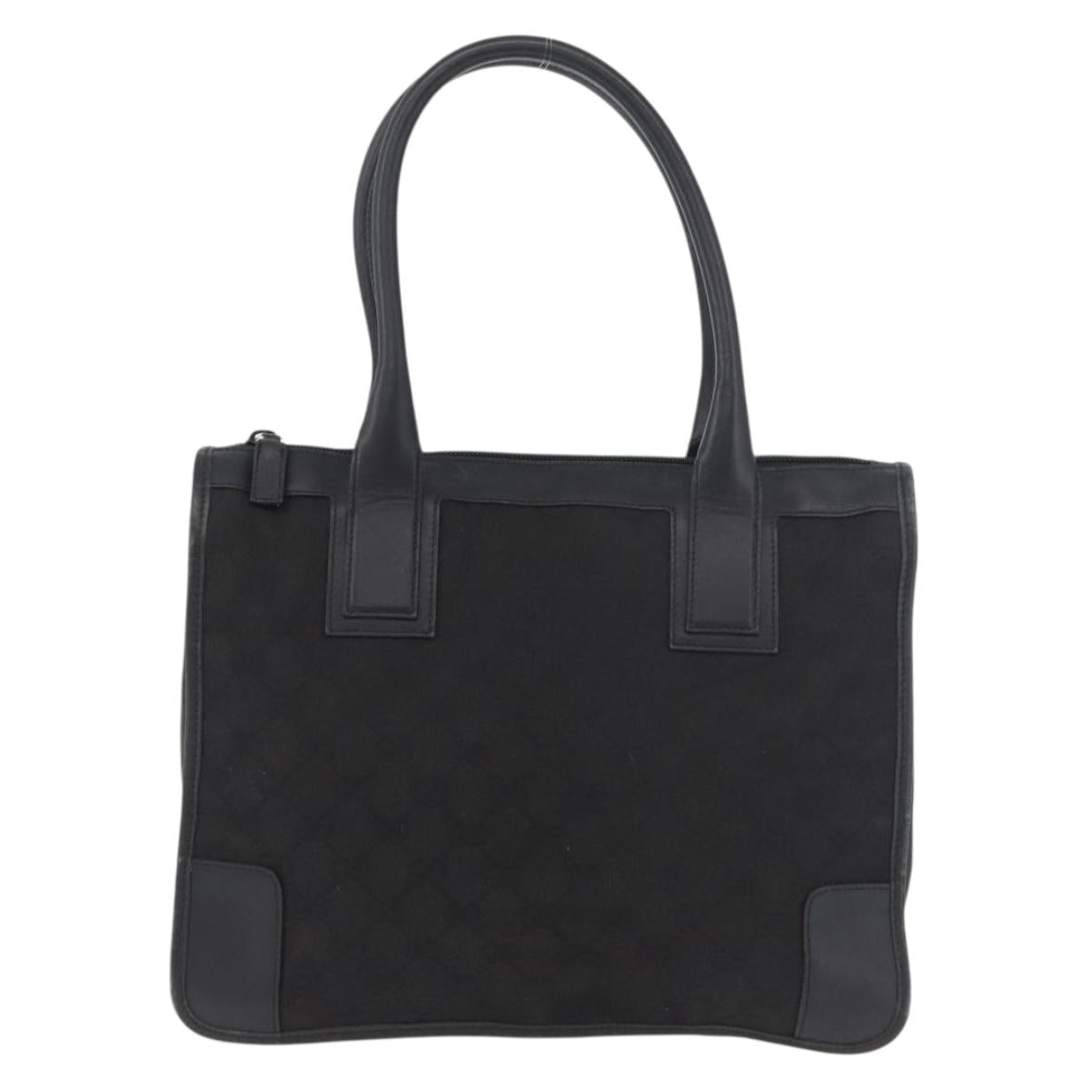 GUCCI GG Canvas Hand Bag Black Gold 000 0855 Auth 180179