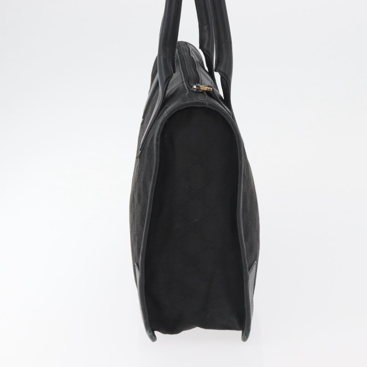 GUCCI GG Canvas Hand Bag Black Gold 000 0855 Auth 180179