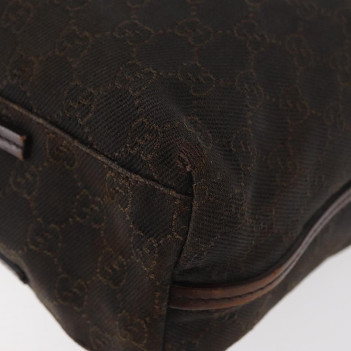 GUCCI GG Canvas Tote Bag Brown 101341 Auth 180180