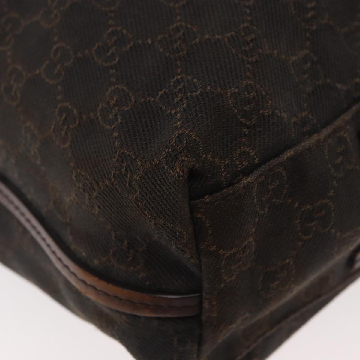 GUCCI GG Canvas Tote Bag Brown 101341 Auth 180180