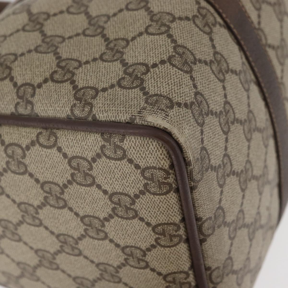 GUCCI GG Supreme Web Sherry Line Hand Bag PVC Beige Gold 40 02 007 Auth 180185