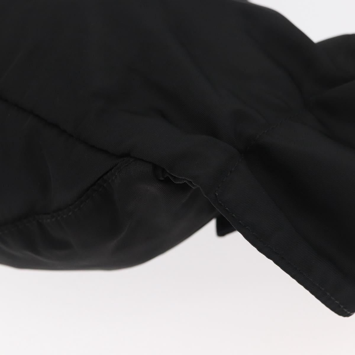 PRADA Waist bag Nylon Black Silver Auth 180191