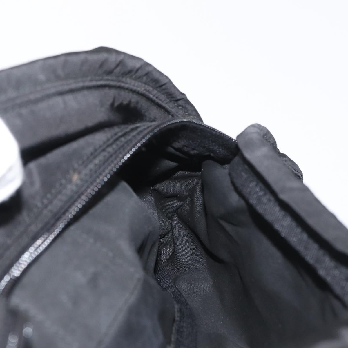 PRADA Waist bag Nylon Black Silver Auth 180191