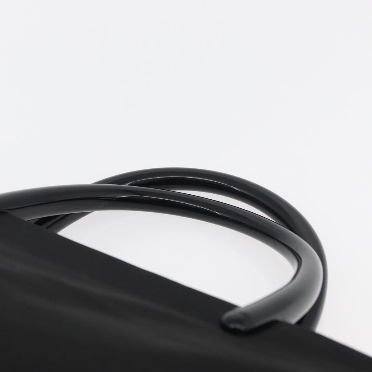 PRADA Hand Bag Nylon Black Silver Auth 180193
