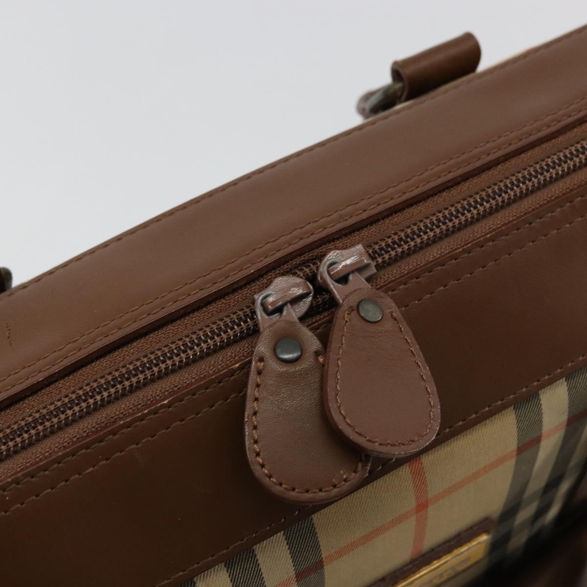 Burberrys Nova Check Business Bag Canvas 2way Beige Auth 180196