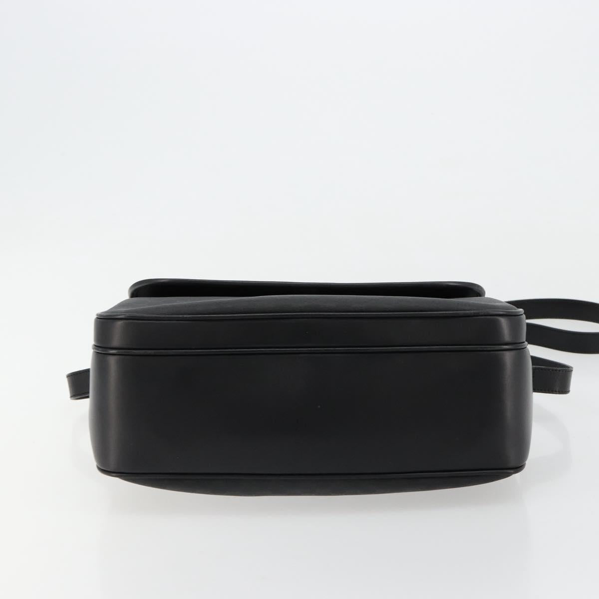 GUCCI Micro GG Supreme Shoulder Bag PVC Black Gold 001 256 1044 Auth 180209