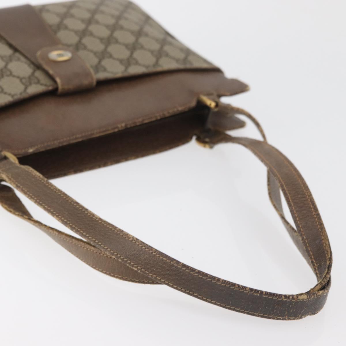 GUCCI GG Supreme Hand Bag PVC Beige Gold Auth 180212