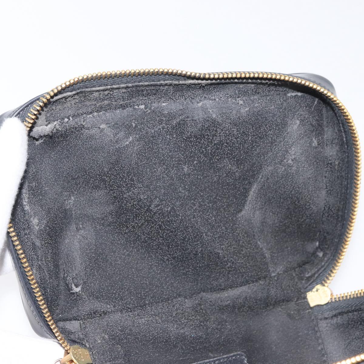 GUCCI Bamboo Vanity Hand Bag Patent leather Gray Gold 032 1705 0151 Auth 180214