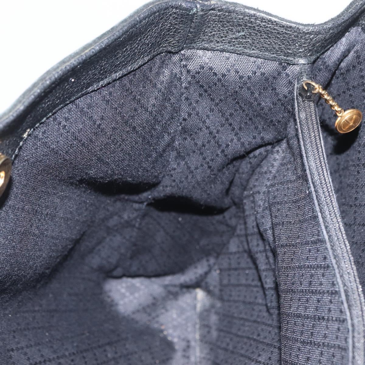 GUCCI Bamboo Tote Bag Suede 2way Black Gold 002 123 0322 Auth 180227