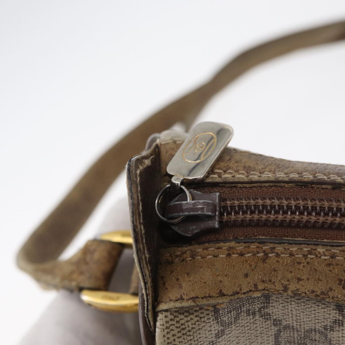 GUCCI GG Supreme Web Sherry Line Bag PVC Beige Gold 89 02 018 Auth 180235