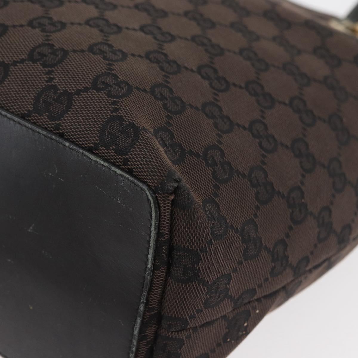 GUCCI GG Canvas Tote Bag Brown Gold 002 1098 Auth 180236