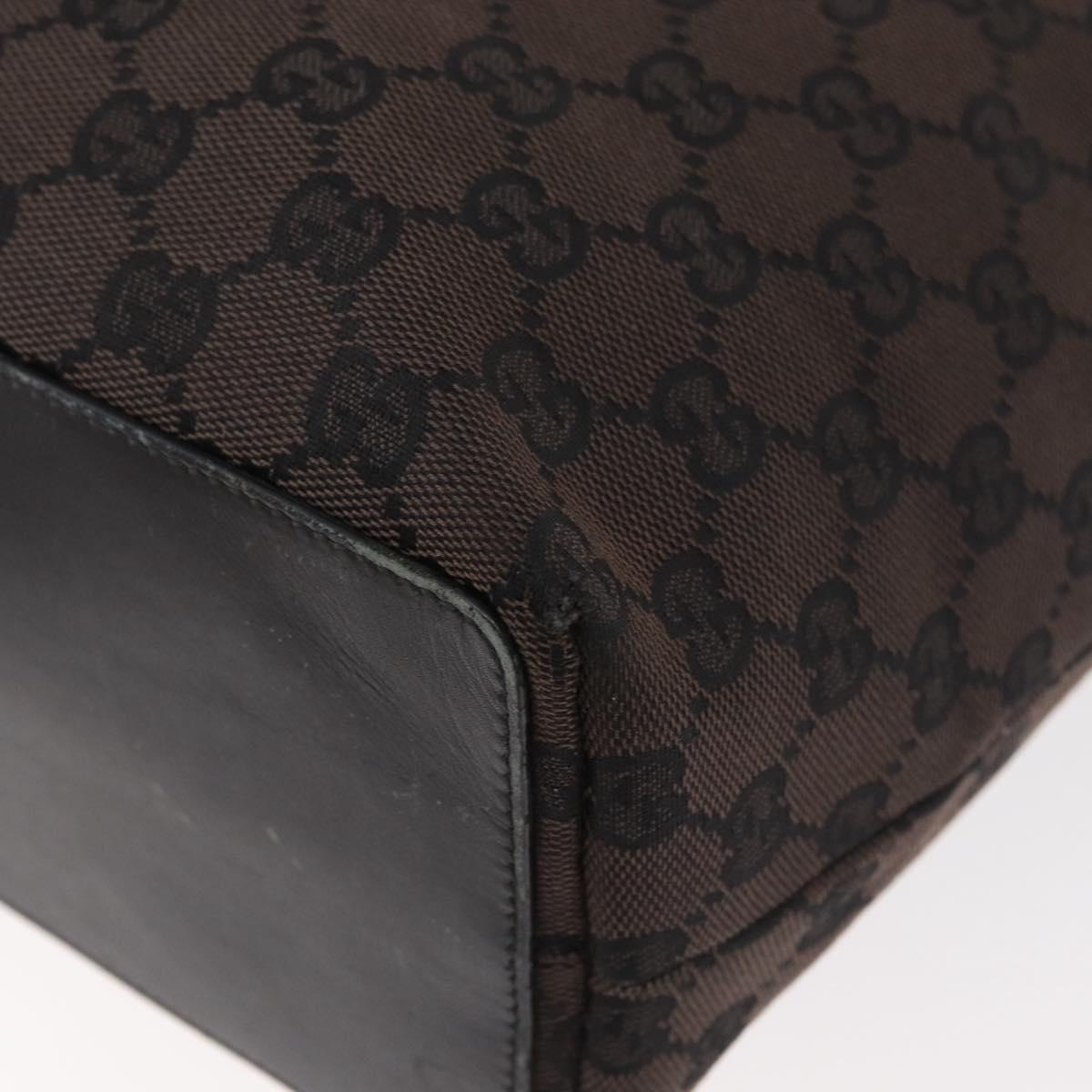 GUCCI GG Canvas Tote Bag Brown Gold 002 1098 Auth 180236