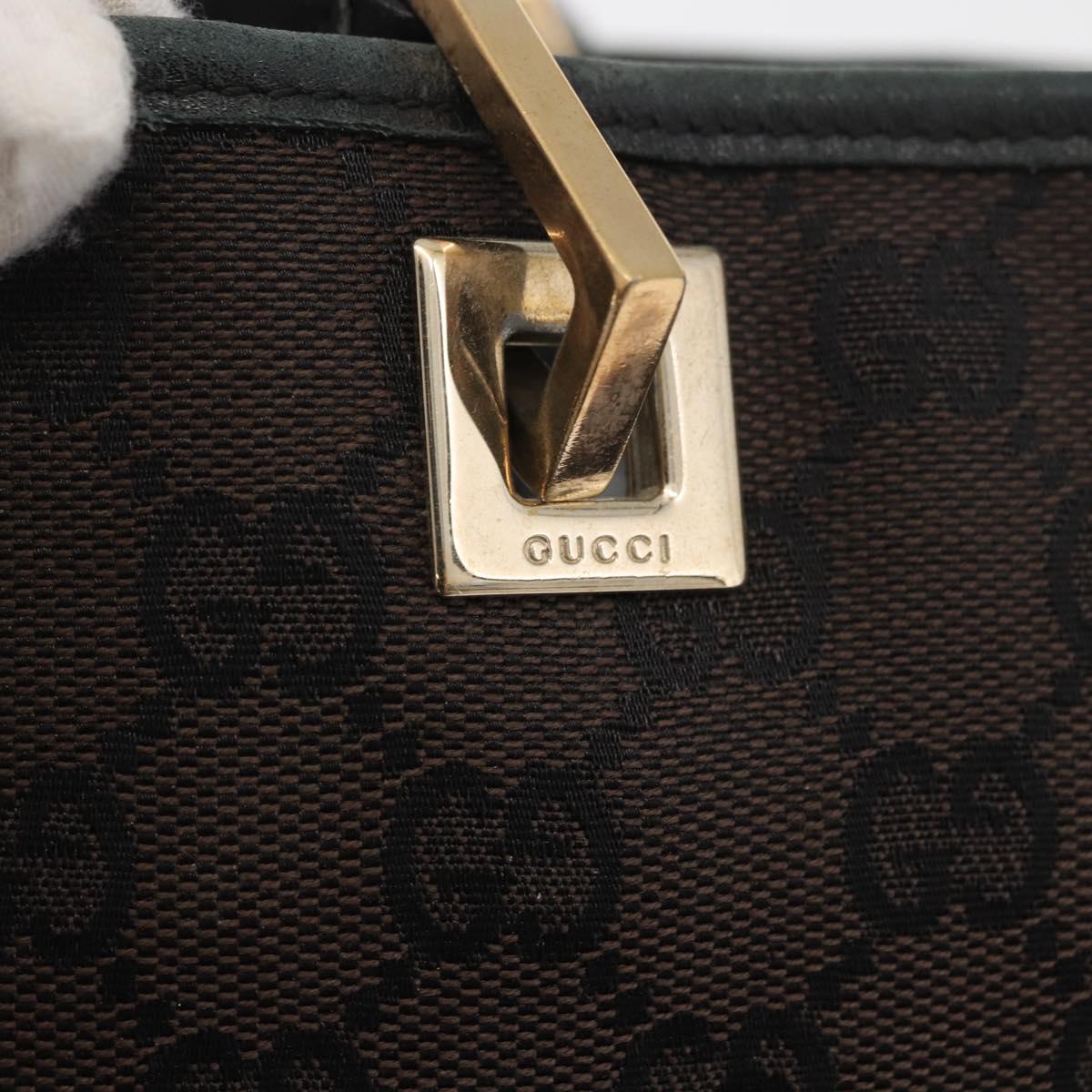 GUCCI GG Canvas Tote Bag Brown Gold 002 1098 Auth 180236