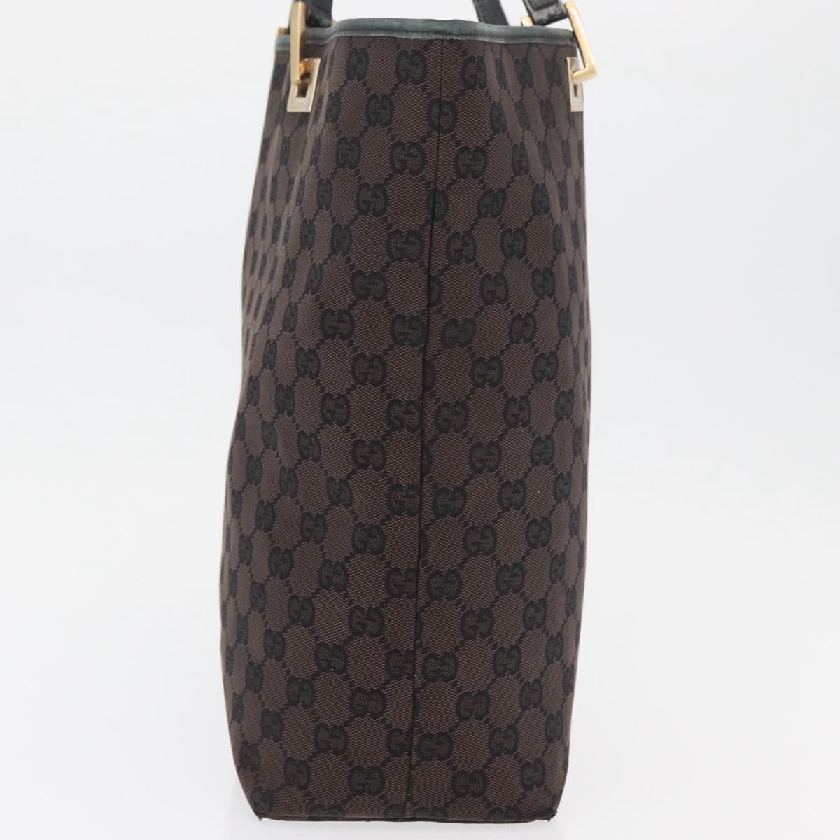 GUCCI GG Canvas Tote Bag Brown Gold 002 1098 Auth 180236