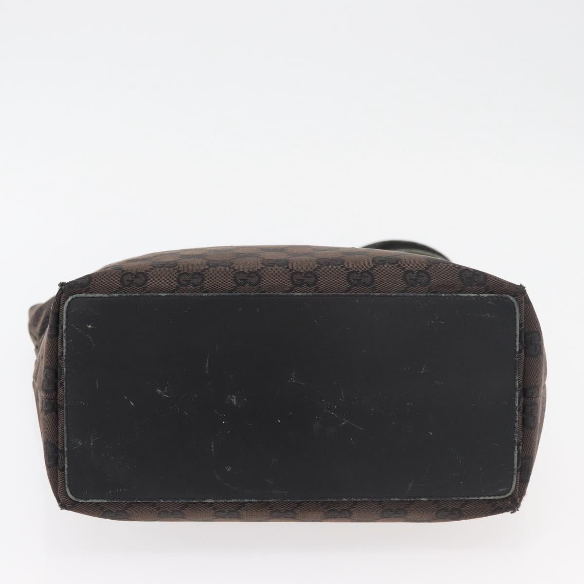 GUCCI GG Canvas Tote Bag Brown Gold 002 1098 Auth 180236