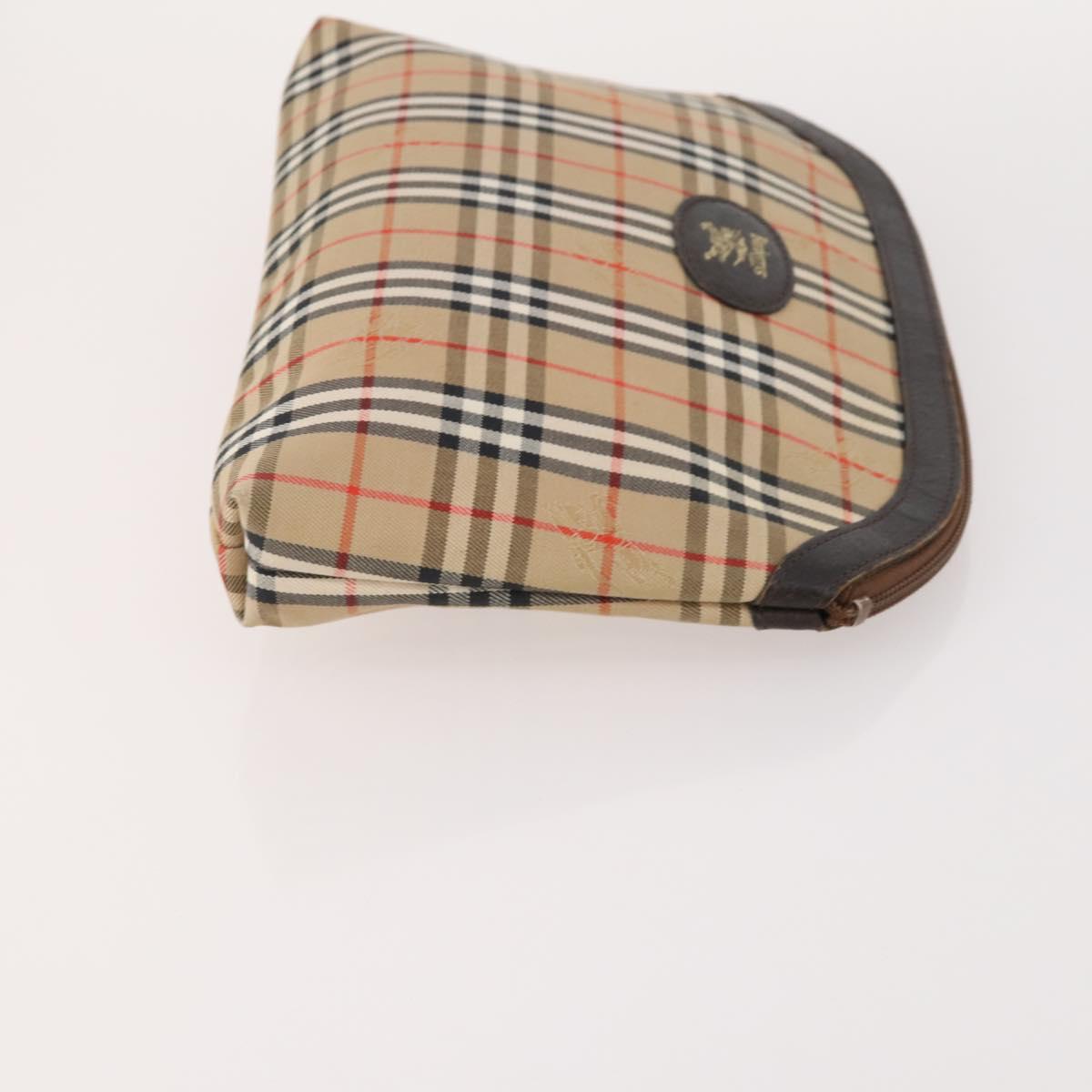 Burberrys Burberry Nova Check Bag Canvas 4 Set Brown Beige Navy Auth 180243