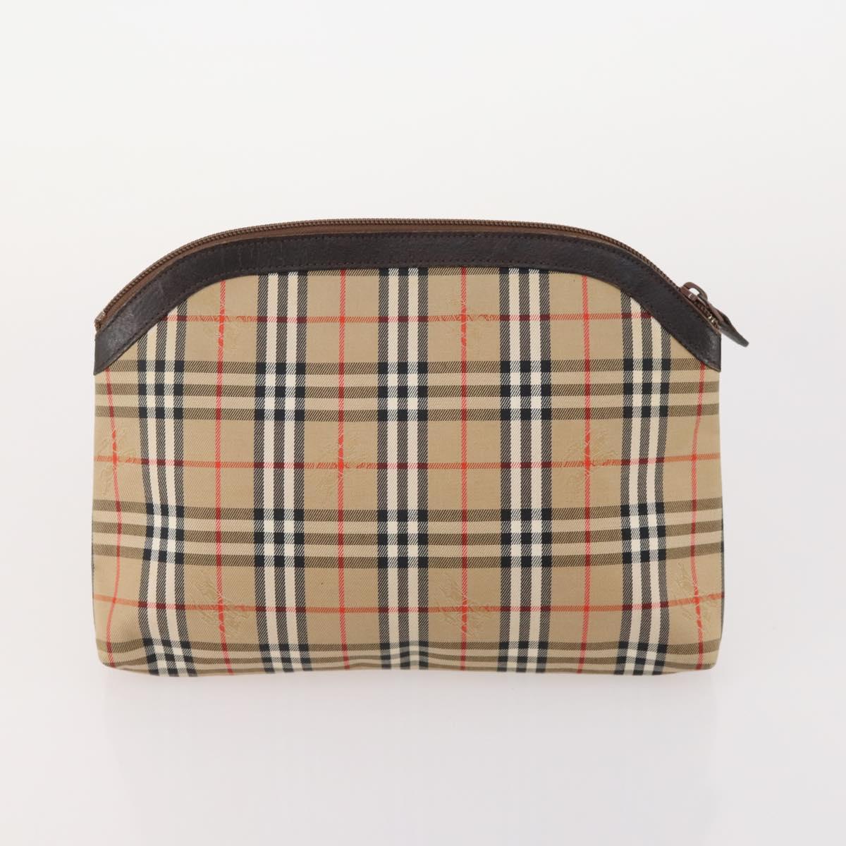 Burberrys Burberry Nova Check Bag Canvas 4 Set Brown Beige Navy Auth 180243
