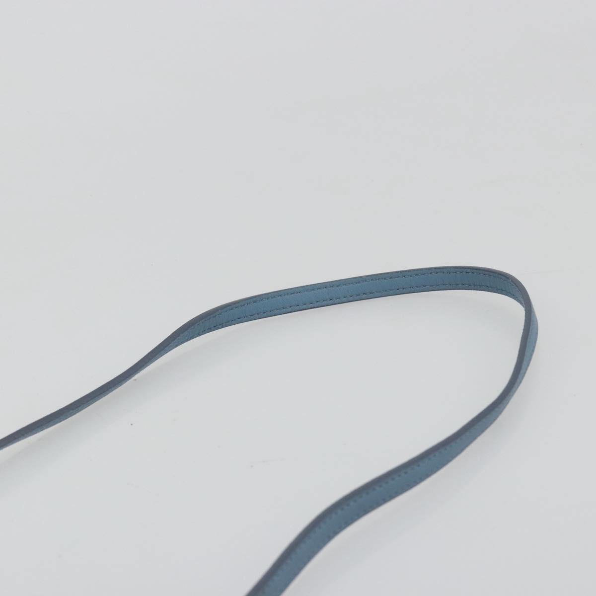 Miu Miu Matelasse Shoulder Bag Nylon Light Blue Gold Auth 180284A