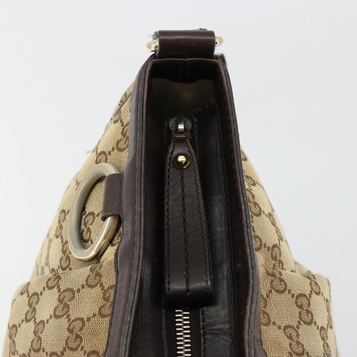 GUCCI GG Canvas Sukey Shoulder Bag Beige Gold 296834 Auth 180306
