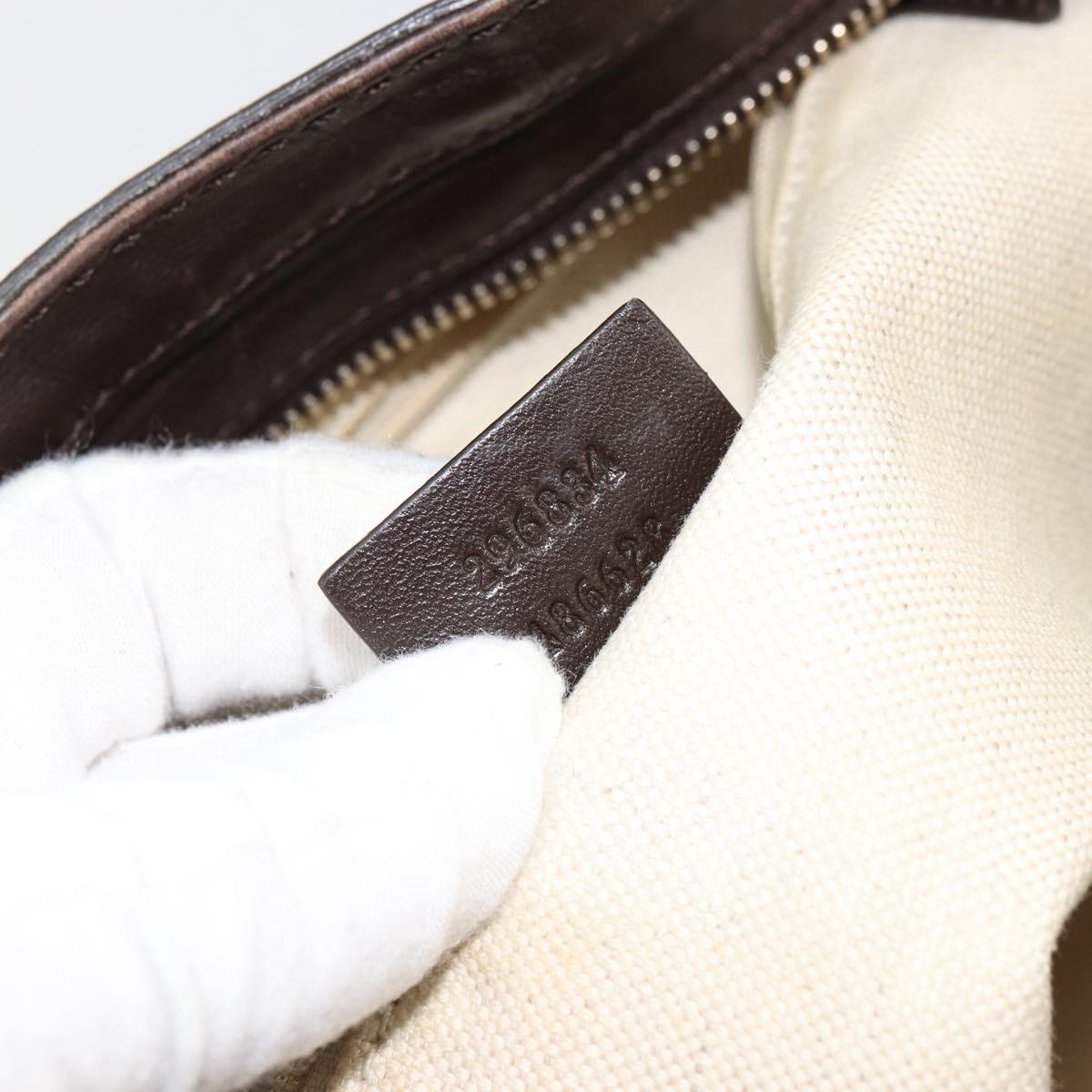 GUCCI GG Canvas Sukey Shoulder Bag Beige Gold 296834 Auth 180306