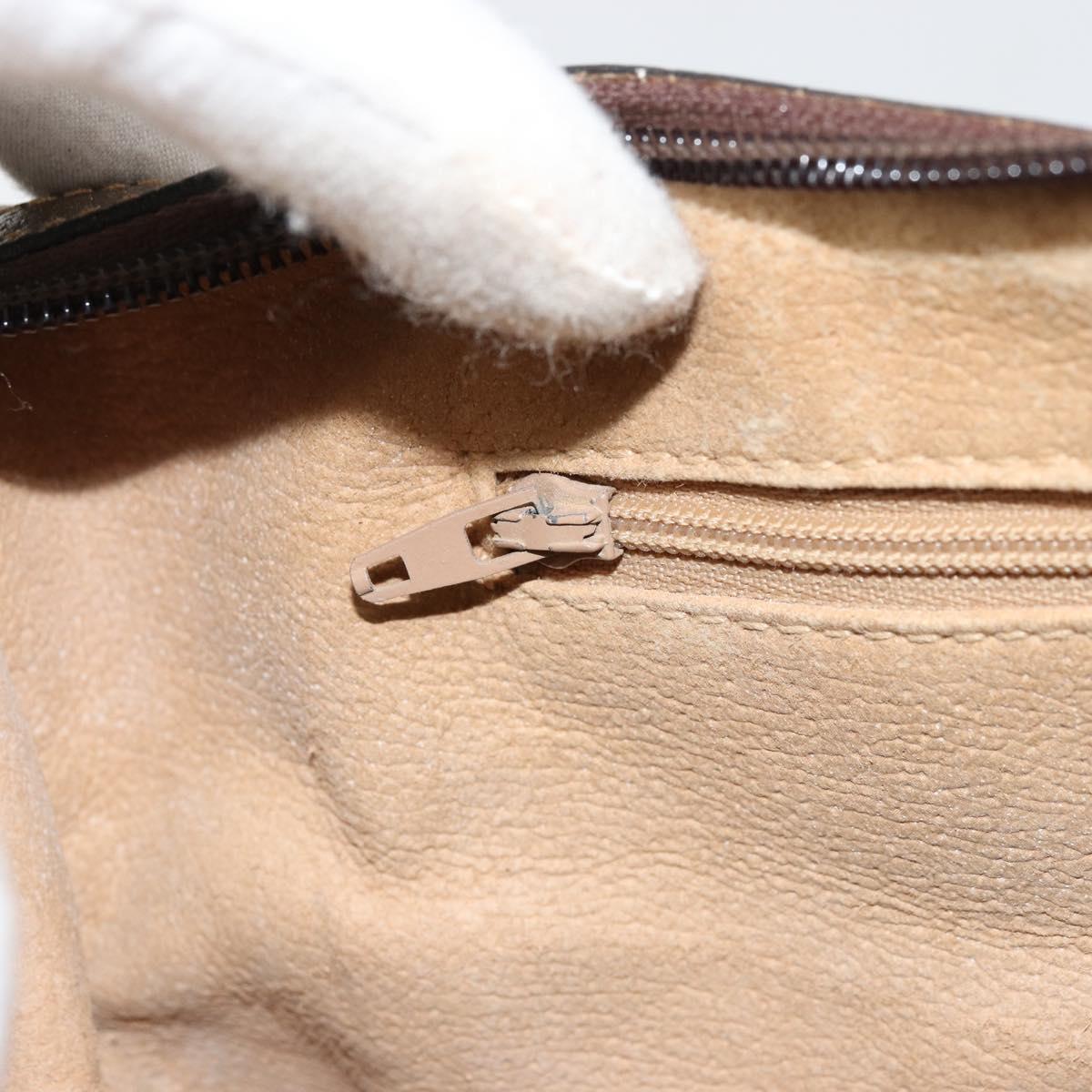 GUCCI GG Supreme Web Sherry Line Bag PVC Beige Gold 10 01 3840 Auth 180307