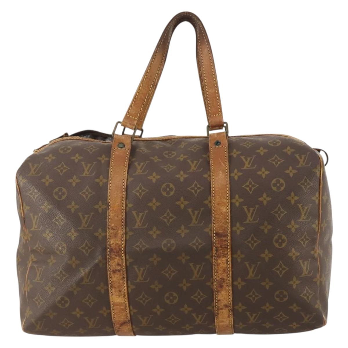 LOUIS VUITTON Monogram Sac Souple 45 Boston Bag M41624 LV Auth 180309
