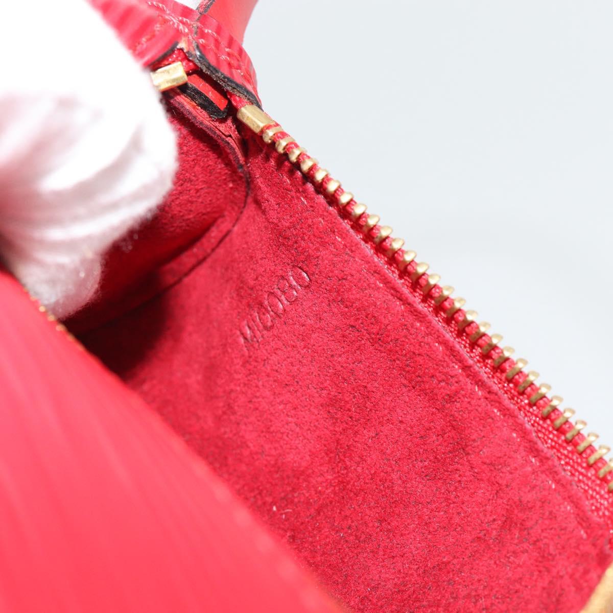 LOUIS VUITTON Epi Soufflot Pouch Accessory Pouch Red LV Auth 180314