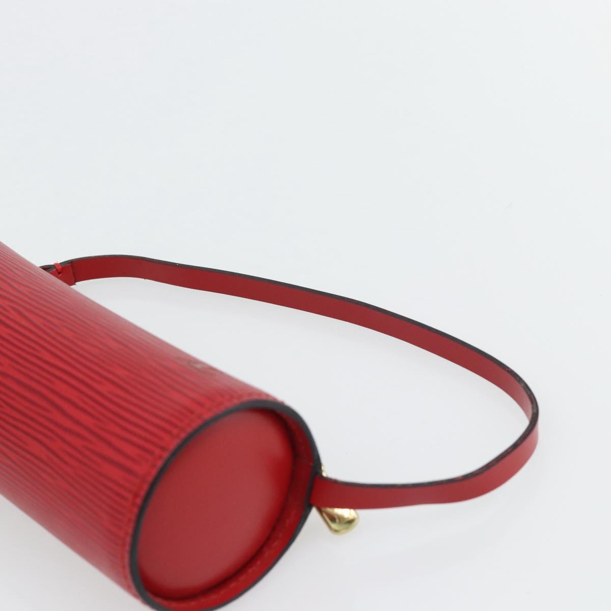 LOUIS VUITTON Epi Soufflot Pouch Accessory Pouch Red LV Auth 180314