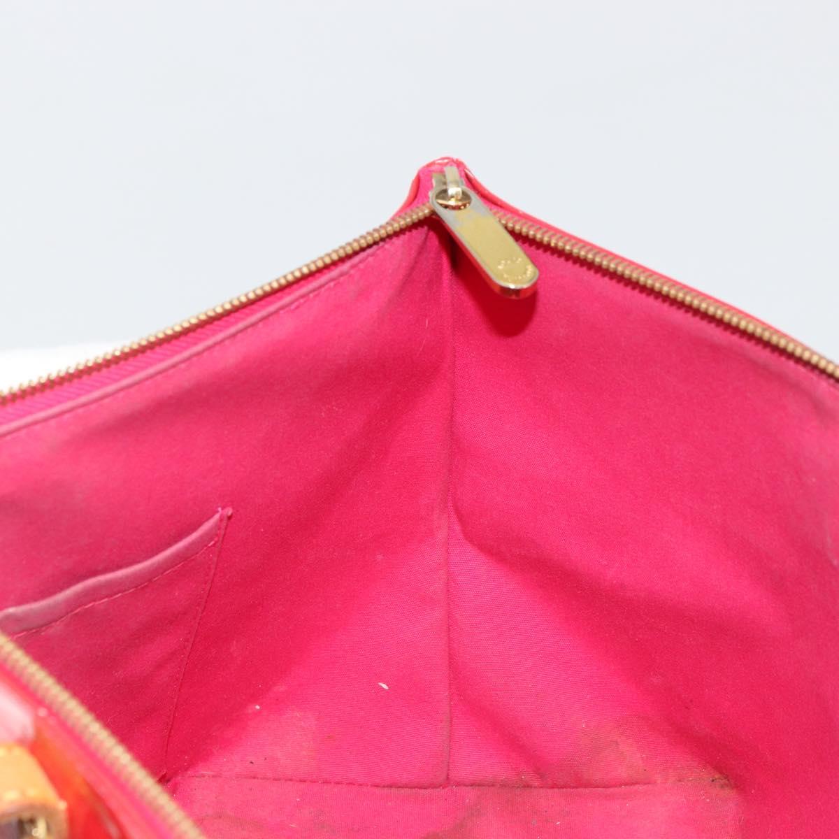 LOUIS VUITTON Monogram Vernis Bellevue PM Hand Bag Rose Pop M93669 Auth 180332