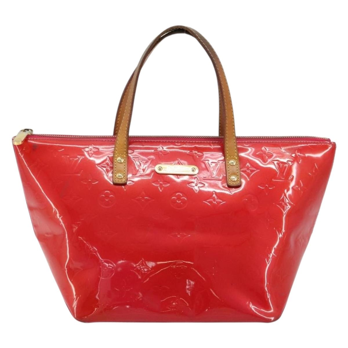 LOUIS VUITTON Monogram Vernis Bellevue PM Hand Bag Rose Pop M93669 Auth 180332