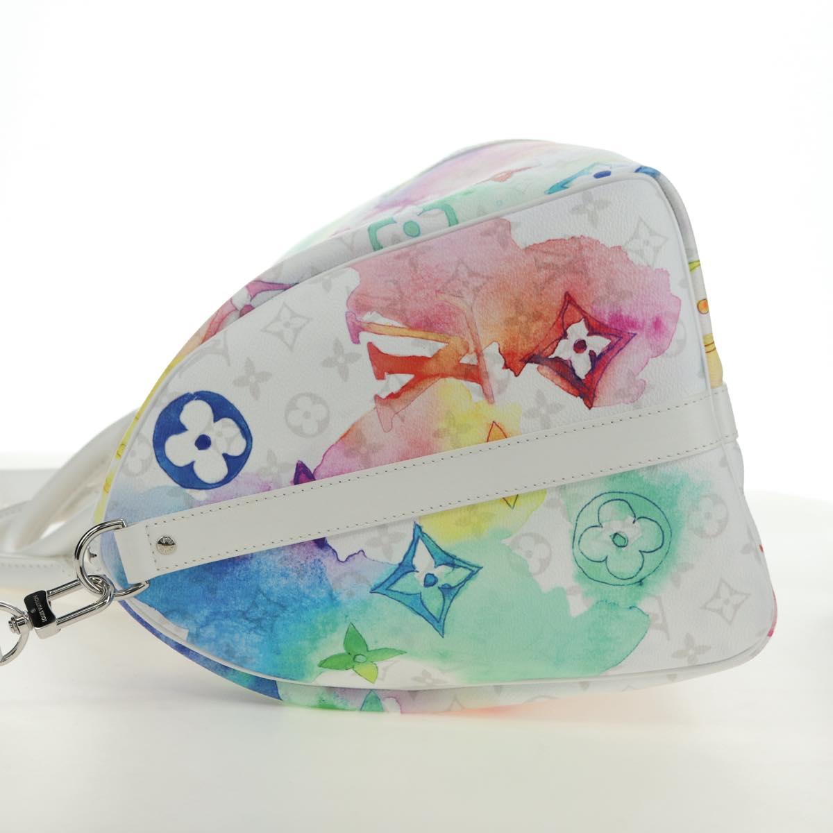 LOUIS VUITTON Watercolor Keepall Bandouliere 50 Bag M45758 LV Auth 180337SAM