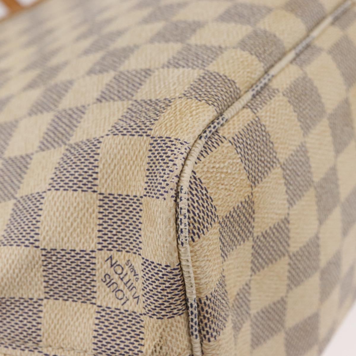 LOUIS VUITTON Damier Azur Neverfull PM Tote Bag N41362 LV Auth 180341